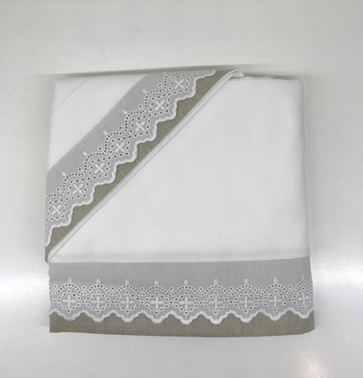 Sabana cuna 3 piezas bord. Ingles mescla