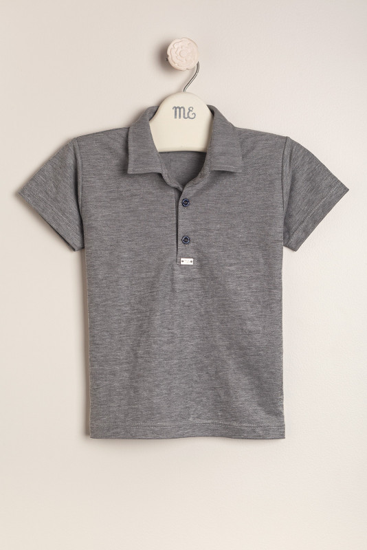 Remera polo soft gris