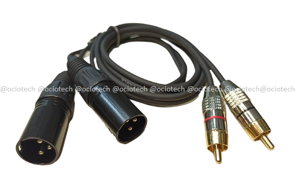 CABLE PRO 2 XLR Macho a 2 RCA macho (1,2 M) (GR1045)