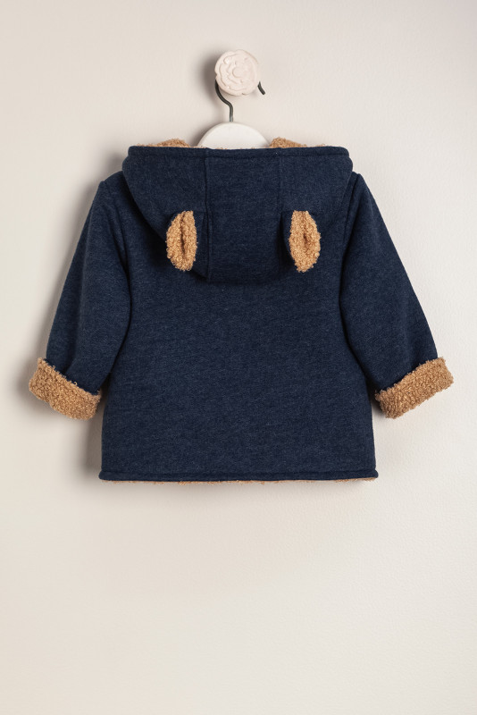 campera rev con piel azul