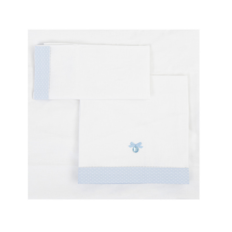 sabana mini cuna Venecia b/azul