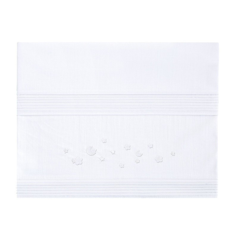 sabana mini cuna lorzas blanco