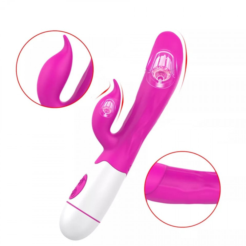 VIBRADOR PETER CON ESTIMULADOR DE CLITORIS
