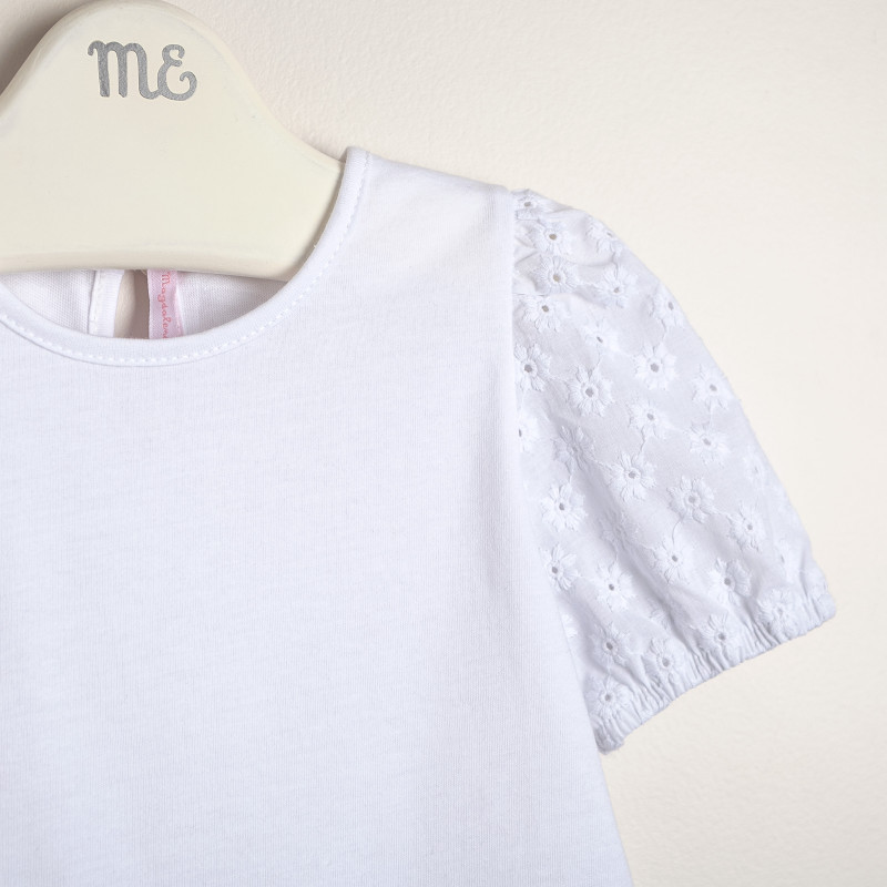 remera mangas broderie Brigitte