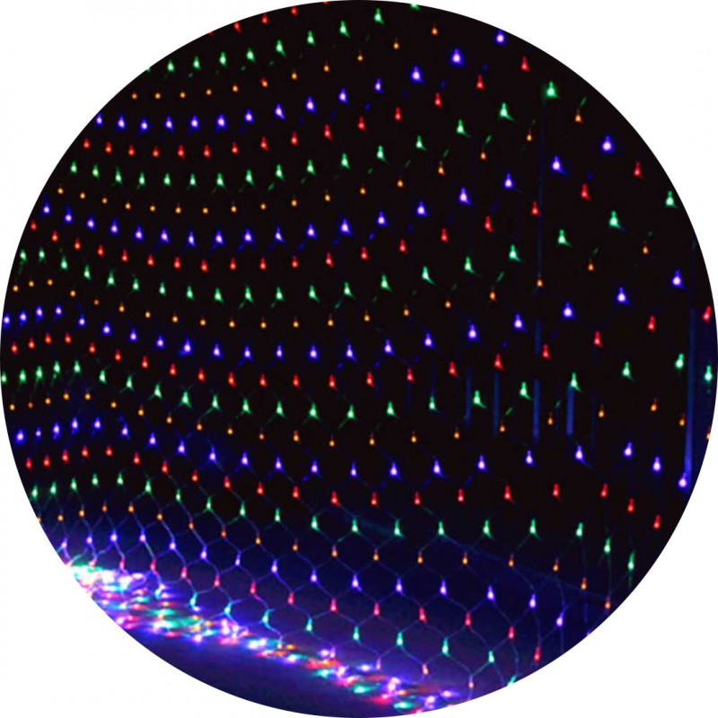 CORTINA RED LUCES DE COLORES NAVIDEÑAS  200 Luces