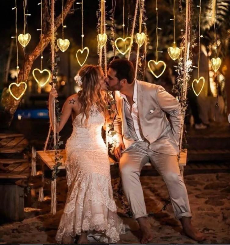 LUCES GUIRNALDAS CASCADAS CORAZON