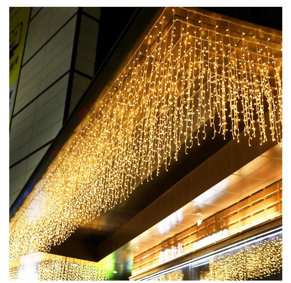 CASCADA LARGA LUCES CÁLIDAS 9MTS