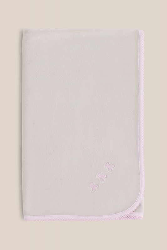 manta logo plush gris/rosa