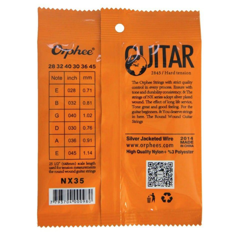 Cuerda para guitarra clásica Orphee nx35 Cuerda para guitarra clásica Orphee nx35