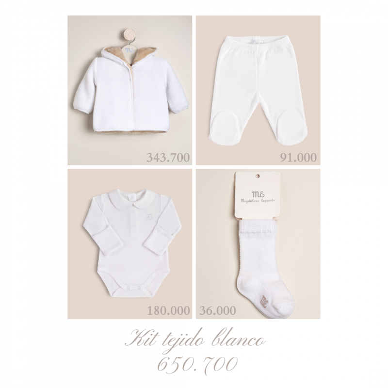 pantalon basico con pie plush blanco