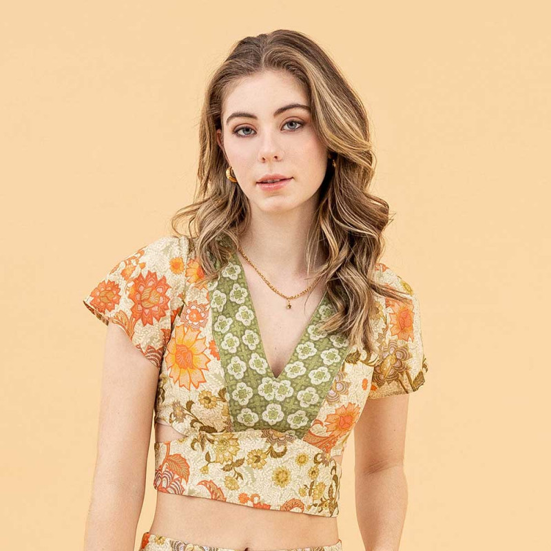 Blusa Crop Cut Off Estampado Cod. 7230579