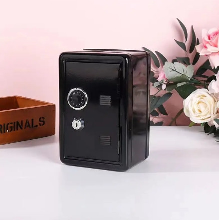 CAJA DINERO MINI CAJA FUERTE NEGRO