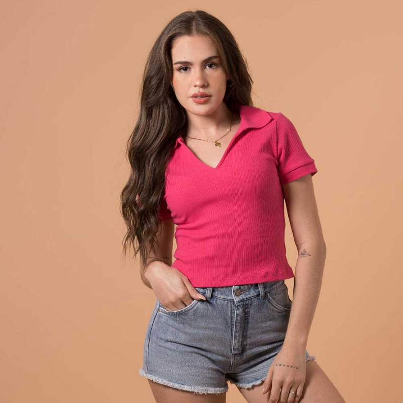 Remera Crop Mangas Cortas Cod. 223640