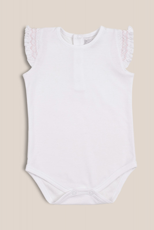 body manga smock rayas rosa