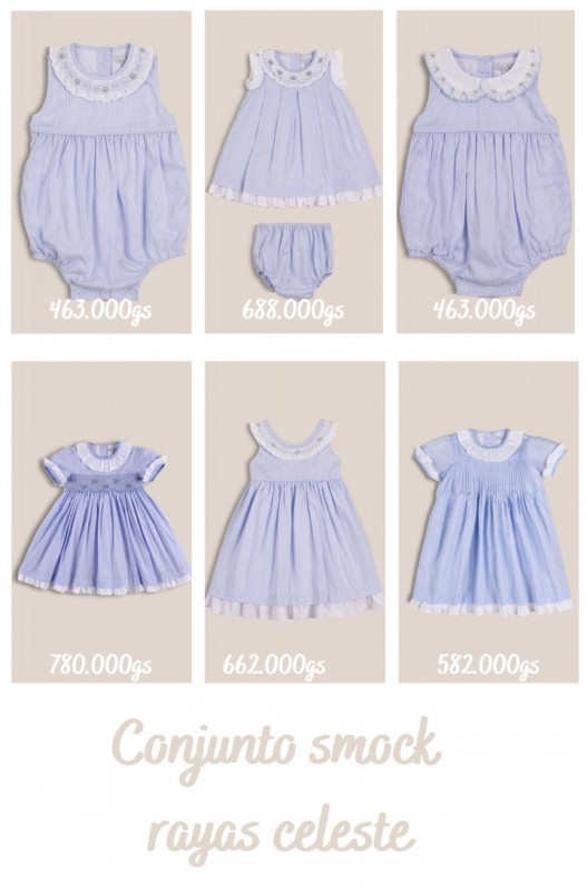 babucha smock rayas celeste