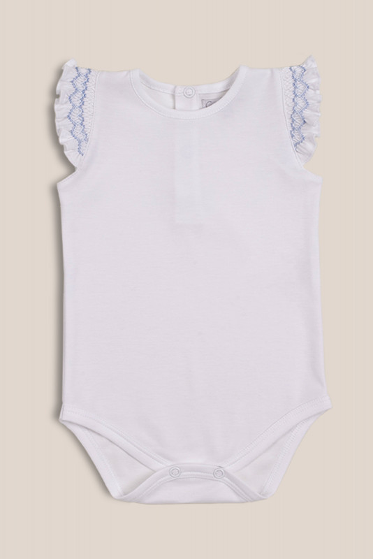 body manga smock rayas celeste