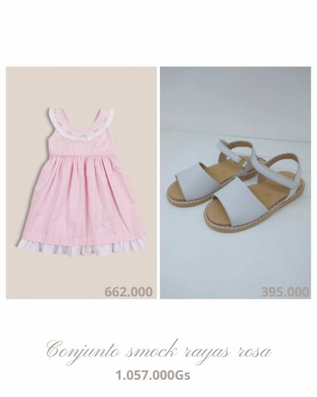 solera smock rayas rosa