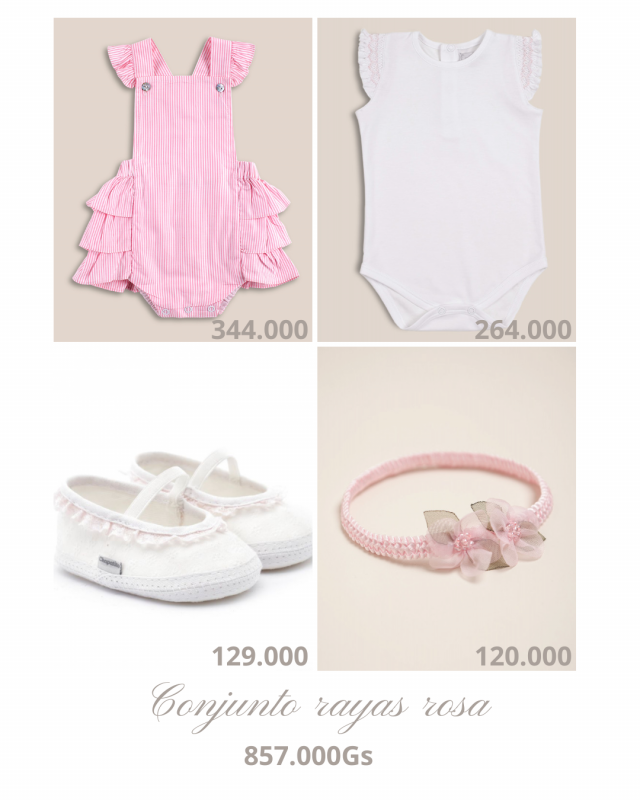 body manga smock rayas rosa