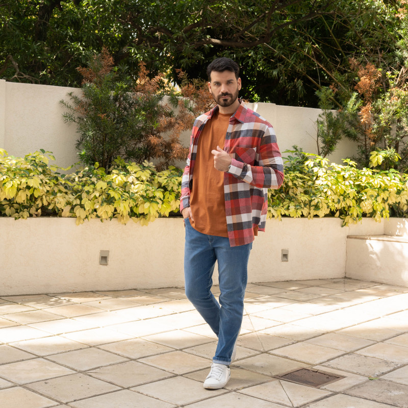 Camisa a Cuadros Caballero Cod.7240212