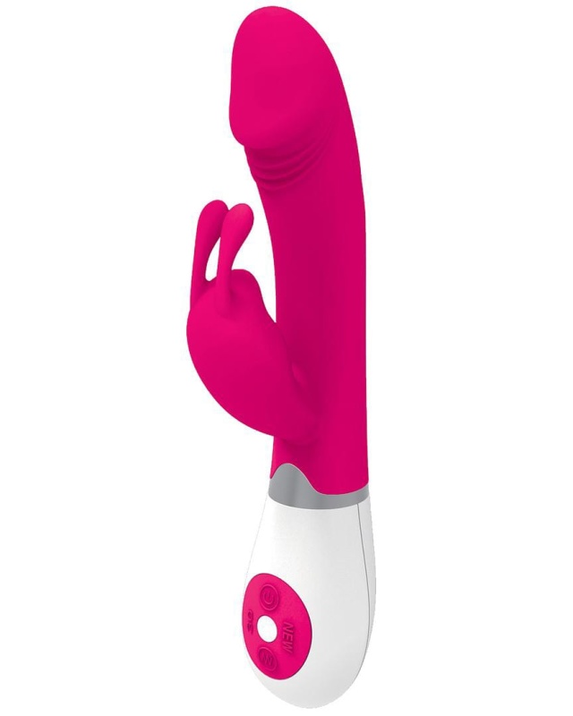 GENE - VIBRADOR CON ESTIMULADOR DE CLITORIS Y PUNTO G - PRETTY LOVE