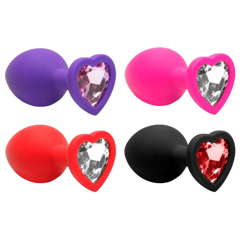 PLUG JOYA ANAL CORAZON - SILICONADO TAMAÑO P
