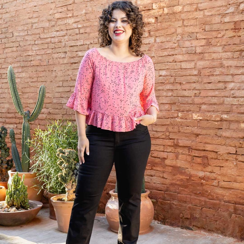 Blusa Shape C/Volado Cod.7240042