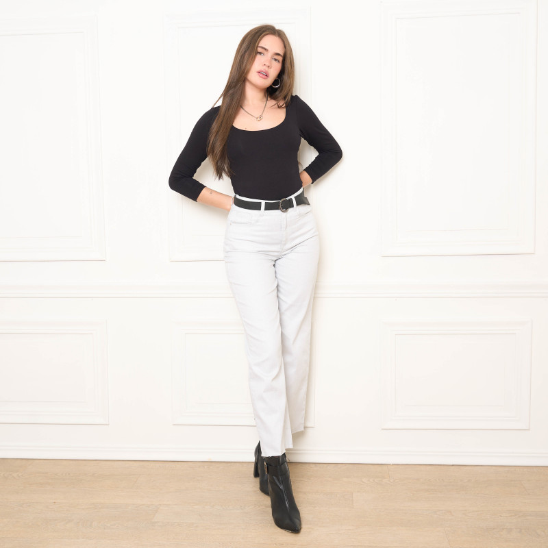 Pantalon Recto Plateado Metalizado Cod.1240258