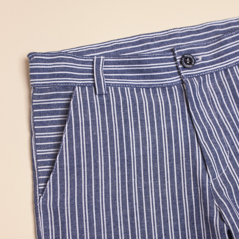 bermuda algodon rayado lauro