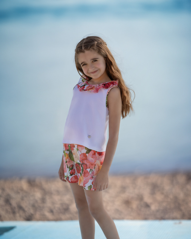 short estampa flowers