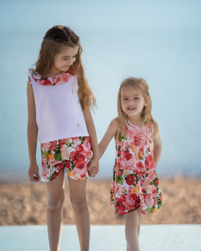 short estampa flowers