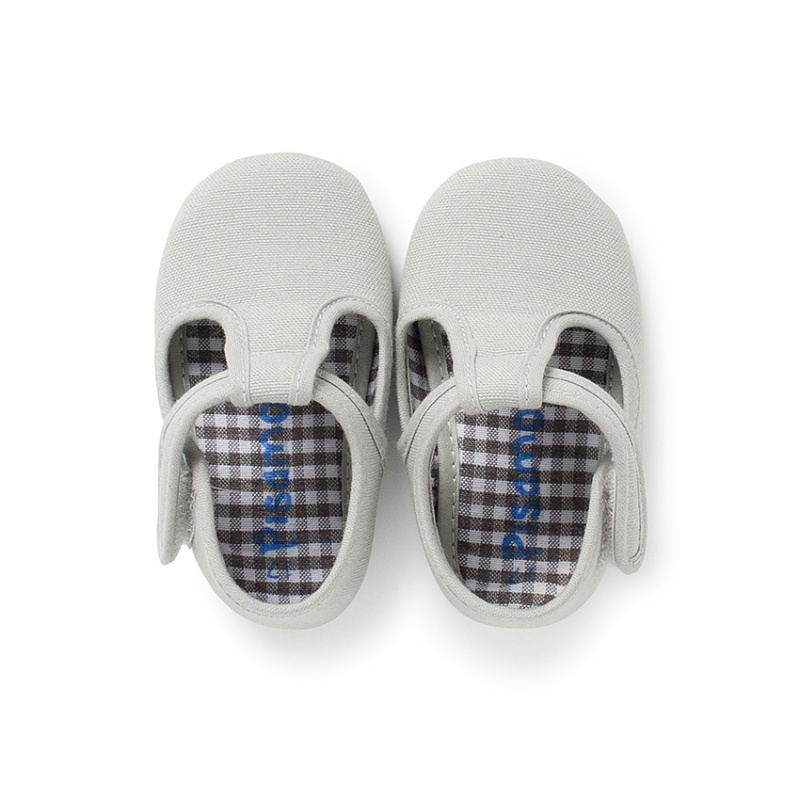 bandana pepito bebe tela velcro gris