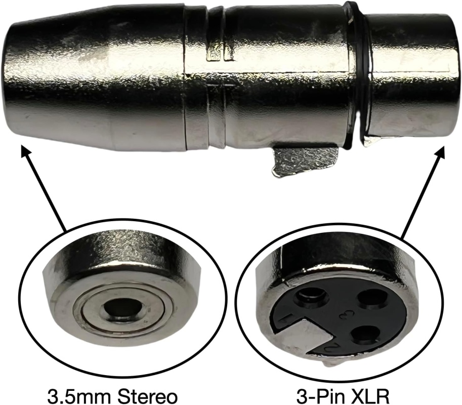 Adaptador XLR hembra a 3.5 mm hembra Adaptador XLR hembra a 3.5 mm hembra