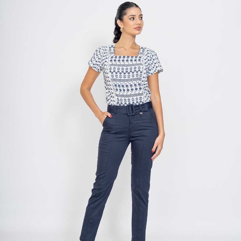 Blusa M/C Comb. Broderie Cod.224780