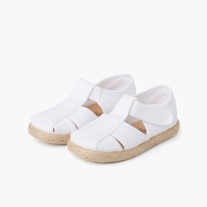 pepito sandalia lona y yute blanco