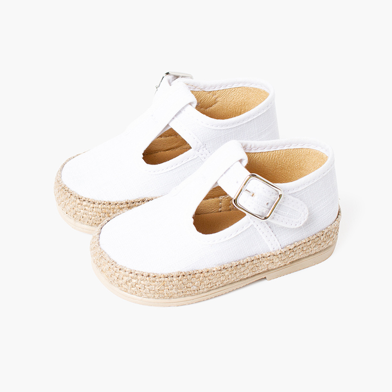 pepito bebe lino yute hebilla blanco