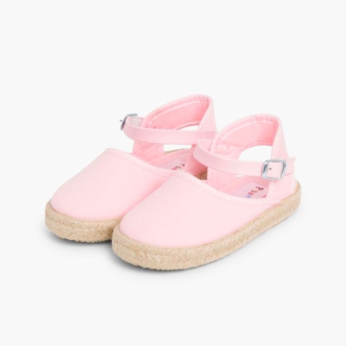 alpargata niña con hebilla rosa