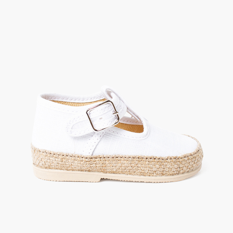 pepito bebe lino yute hebilla blanco