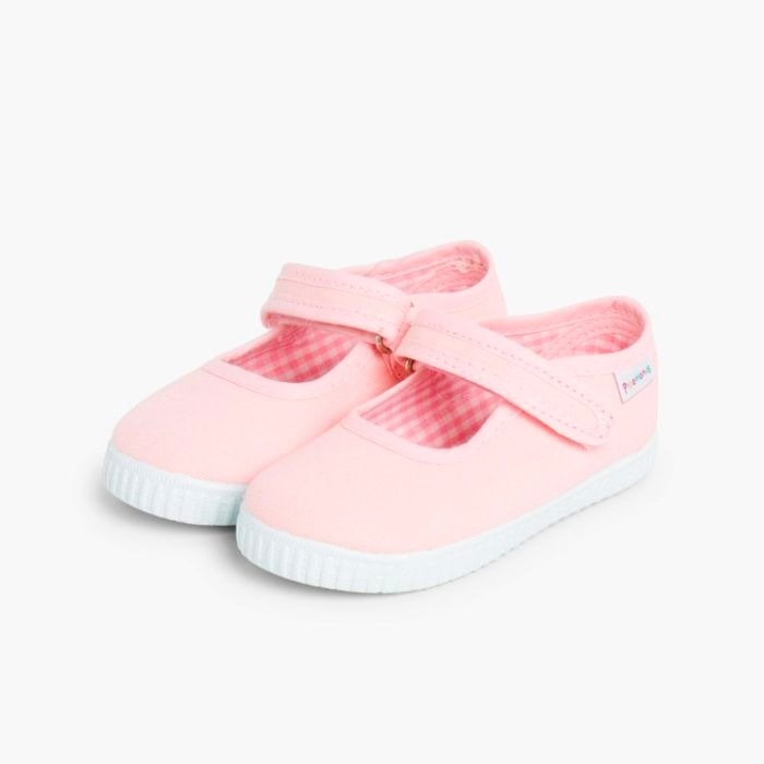 mercedita niña velcro rosa