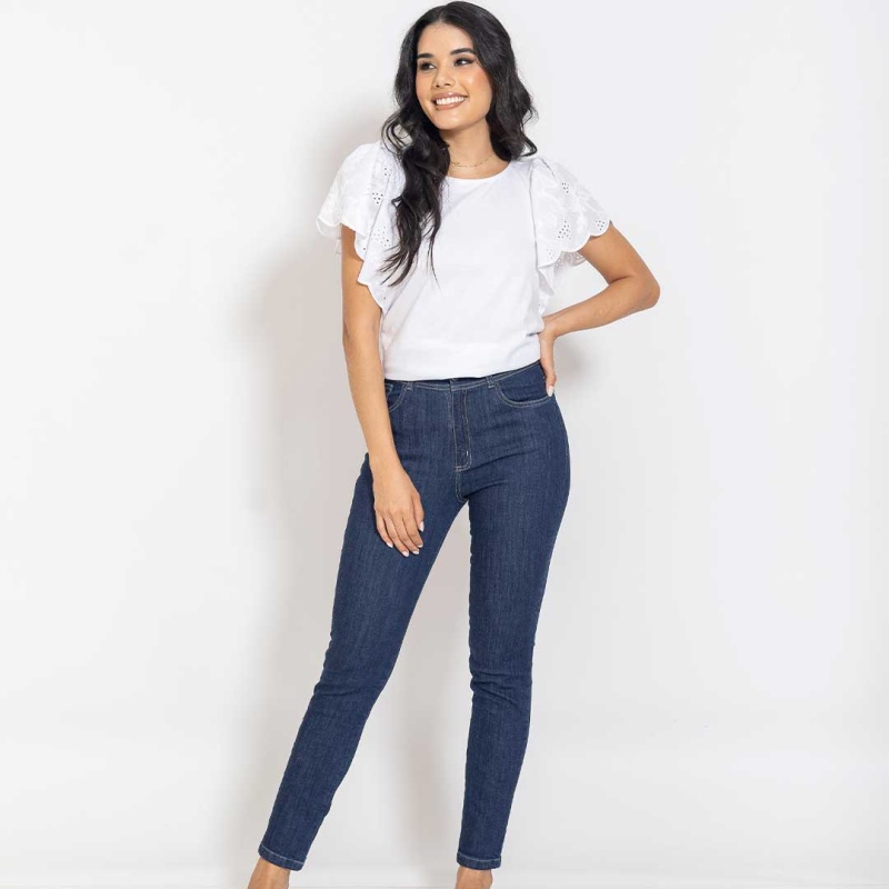 Remera M/C Comb. Broderie Cod.225039