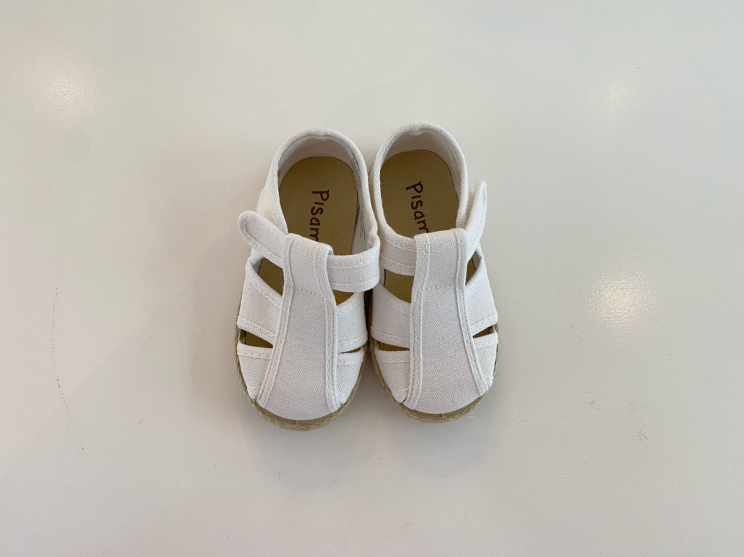 pepito sandalia lona y yute blanco