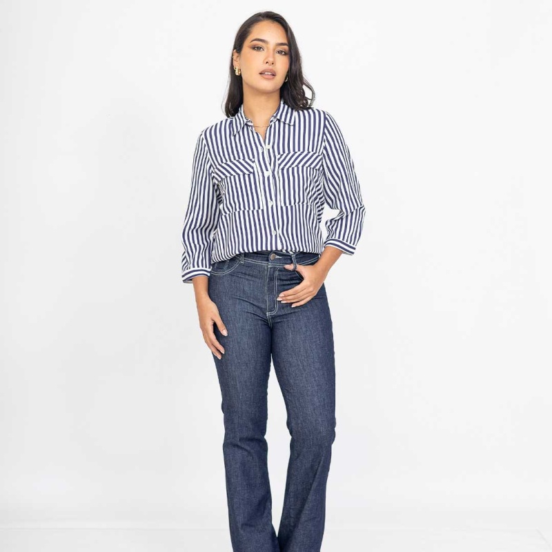 Camisa M3/4 A Rayas Cod.7250080