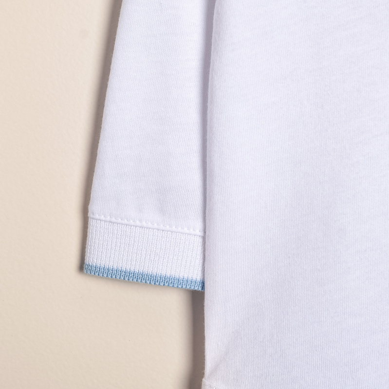 body polito con cuello lucas bco/cel