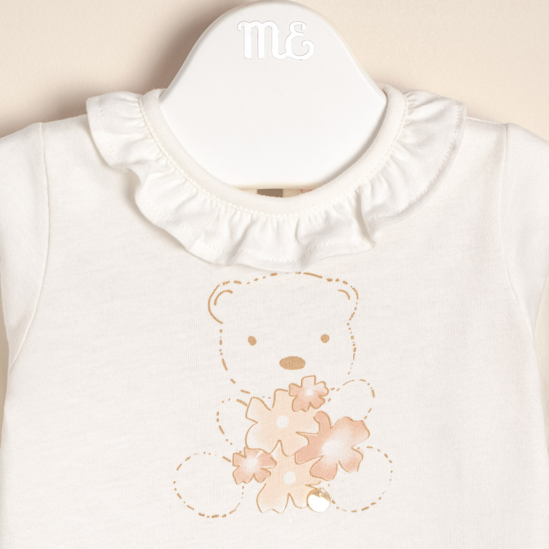 enterito cuello estampado oso crudo