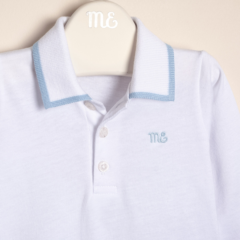 body polito con cuello lucas bco/cel