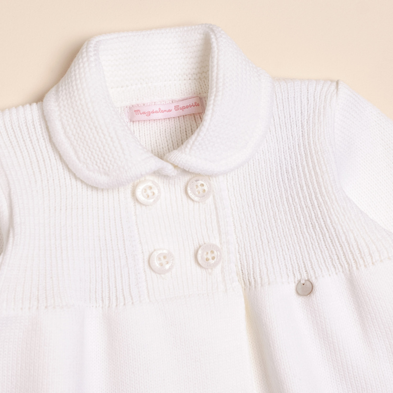 tapado clasico con gorro adeli blanco