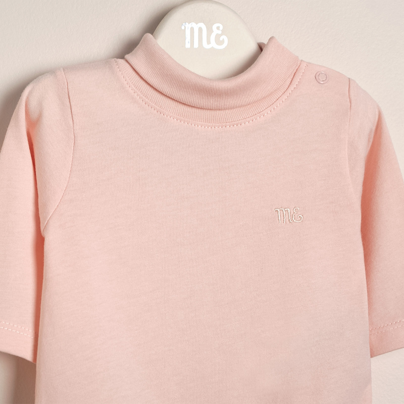 body alg polera media logo rosa