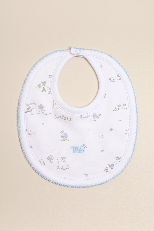 babero estampado amis bco/cel