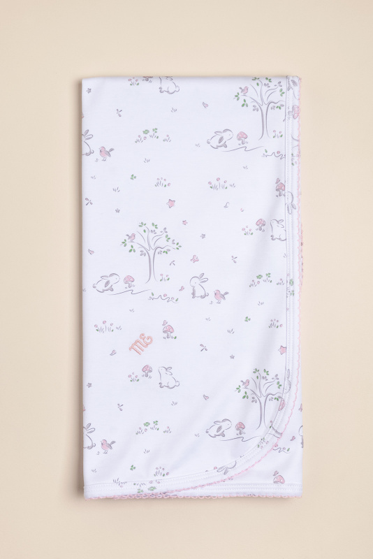 manta estampada amis bco/rosa