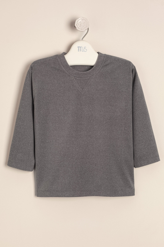 buzo flecee paño termico gris