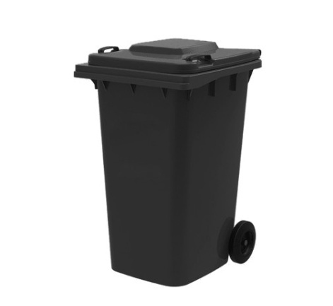 BASURERO CONTENEDOR CON PEDAL NEGRO